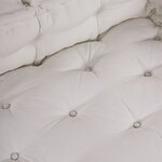 vidaXL Coussin de Canapé Pallet 3 Pièces Crème Polyester