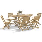 vidaXL Chaises pliables de jardin lot de 8 bois massif d'acacia