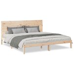 vidaXL Cadre de lit extra long sans matelas 200x220 cm bois massif