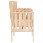 vidaXL Banc de jardin avec table 2 places bois de pin massif