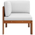 vidaXL Canapé d'angle de jardin avec coussins en bois d'acacia et corde