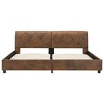 vidaXL Cadre de lit sans matelas marron similicuir daim 160x200 cm