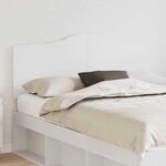 vidaXL Tête de lit avec tête de lit Blanc 150 cm Bois d'ingénierie