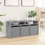 vidaXL Basboard avec tiroir Gris béton 102 x 32 x 48 5 cm