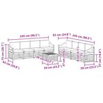 vidaXL Ensemble de canapés d'extérieur 9 pc Naturel et Anthracite