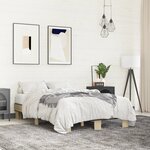 vidaXL Cadre de lit chêne sonoma 120x190 cm bois d'ingénierie et métal