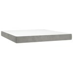 vidaXL Sommier à lattes de lit et matelas Gris clair 200x200cm Velours