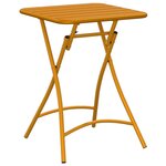Table de jardin pliable vidaXL Jaune moutarde 55x55x73 cm Acier