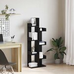vidaXL Bibliothèque Chêne noir 48 x 25.5 x 140 cm Bois d'ingénierie