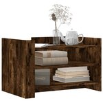 vidaXL Table basse chêne fumé 80x50x50 cm bois d'ingénierie