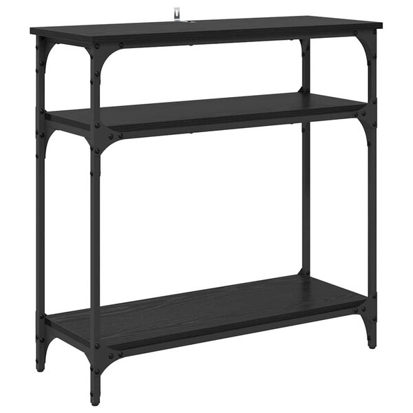 vidaXL Table console Chêne noir 75 x 29 x 75 cm Bois d'ingénierie
