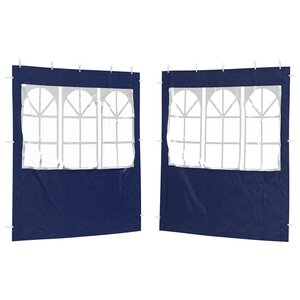 vidaXL Mur de tente de fête 2 pièces 200 x 195 cm Bleu PE et acier
