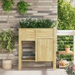 vidaXL Lit surélevé Marron 85 x 46 x 96 cm Bois de pin massif