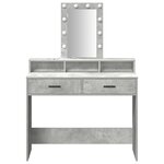 vidaXL Table de Toilette Gris 100 x 41 x 140 cm Bois d'ingénierie