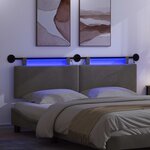 vidaXL Tête de lit suspendue Gris clair Tissu en velours côtelé