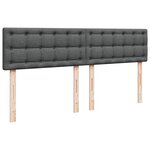 vidaXL Sommier à lattes de lit avec matelas Gris foncé 180x200cm Tissu