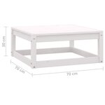 Salon de jardin meuble d'extérieur ensemble de mobilier 2 pièces blanc bois de pin massif 02_0015909