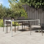 vidaXL Table de Salle à Manger de Jardin Blanche 190x90x75 cm Poly Rattan
