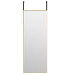 vidaXL Miroir de porte Doré 30x80 cm Verre et aluminium