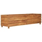 vidaXL Lit surélevé 150x40x38 cm bois de teck recyclé et acier