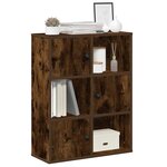 vidaXL Bibliothèque chêne fumé 60x24x76 5 cm bois d'ingénierie