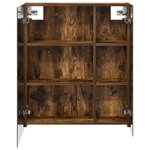 vidaXL Armoire Miroir de Salle de Bain Chêne fumé 60 x 14 5 x 70 cm