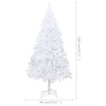 vidaXL Arbre de Noël artificiel avec branches épaisses blanc 120cm PVC