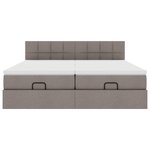 VidaXL Cadre de lit ottoman avec matelas taupe 160x200 cm tissu