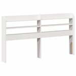vidaXL Cadre de lit et tête de lit blanc 140x190 cm bois de pin massif