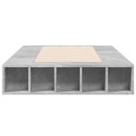 vidaXL Cadre de lit gris béton 90x190 cm bois d'ingénierie