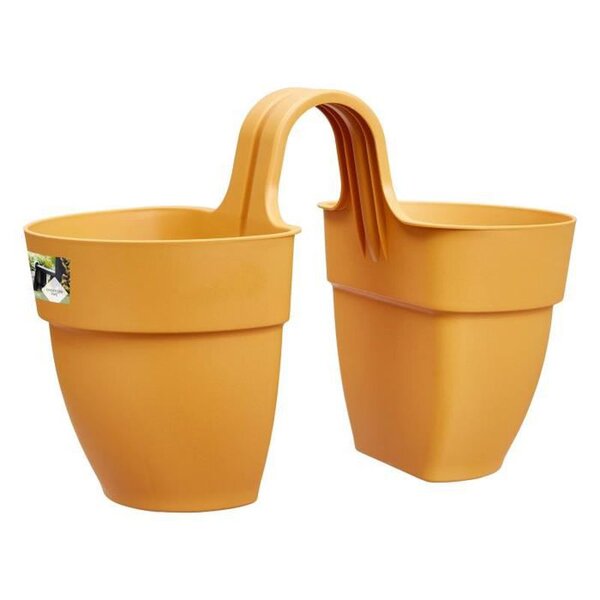 ELHO - Pot de fleurs -  Vibia Campana Flower Twin 21 - Jaune Miel - Balcon extérieur