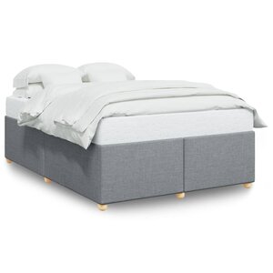 vidaXL Cadre de lit sans matelas gris clair 160x200 cm tissu