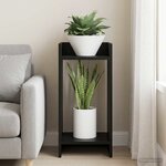 vidaXL Support de Plante Chêne noir 30 x 30 x 60 cm Bois d'ingénierie