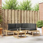 vidaXL Ensemble de canapés d'extérieur 4 Pièce Blanc et anthracite