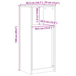 vidaXL Buffet avec LED gris béton 42 5x34x100 cm bois d'ingénierie