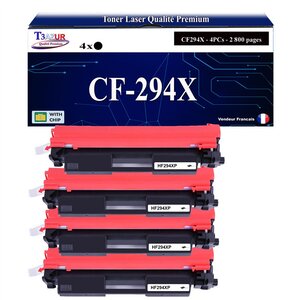 T3AZUR -4x Toners compatibles avec HP CF294X (94X) pour HP LaserJet Pro MFP M118dw M148dw M148fdw