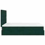 vidaXL Cadre de lit ottoman avec matelas vert foncé 140x190 cm velours