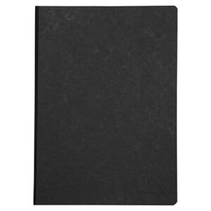 Un Carnet Cousu Dos Toilé Noir - A5 14,8x21 cm - 192 Pages Petits Carreaux