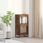 vidaXL Bibliothèque Chêne Fumé 80 x 30 x 155 cm Bois d'ingénierie