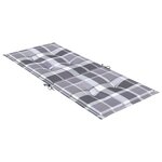 vidaXL Coussins de chaise jardin à dossier haut lot de 6 carreaux gris
