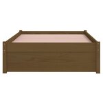 vidaXL Cadre de lit Marron miel Bois massif 90x200 cm