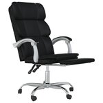 Chaise fauteuil siège pivotante de inclinable de bureau informatique étude similicuir noir 02_0024268