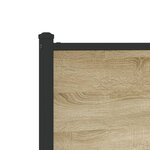 vidaXL Cadre de lit en métal sans matelas chêne sonoma 75x190 cm