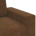 vidaXL Canapé deux places avec coussin Marron Faux cuir