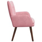 vidaXL Sofa 2 places Rose 115 x 61 x 87 cm Velours (V)