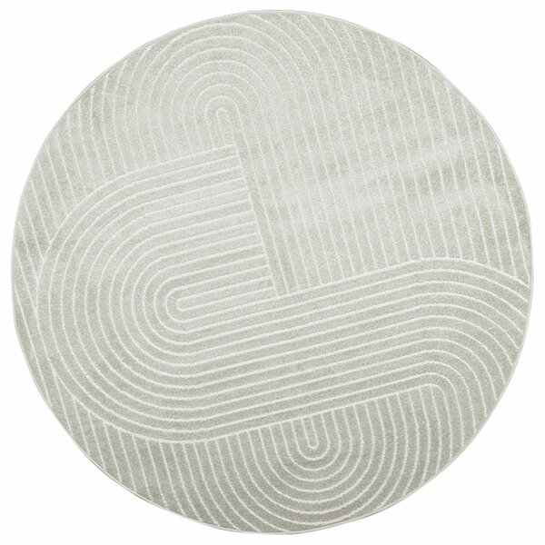 vidaXL Tapis de surface Rond PALMERAS Vert Ø 120 CM Polyester