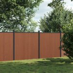 vidaXL Panneau de clôture marron 353x186 cm WPC