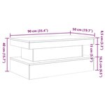 vidaXL Table basse avec lumières LED vieux bois 90x50x40 cm