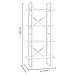 vidaXL Bibliothèque 4 niveaux Chêne brun 60x30x140cm Bois d'ingénierie