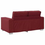 vidaXL Canapé amoureux 160 cm avec coussin Rouge bordeaux Faux cuir